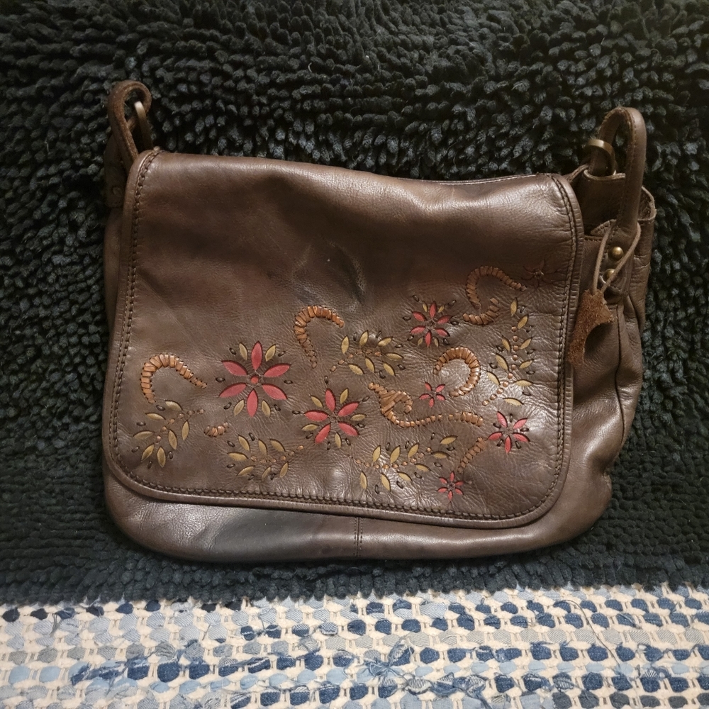Brown Lether Computer Bag/Large